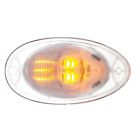 37078 United Pacific Chrome Led Freightliner Turn Signal Light Amber Lens