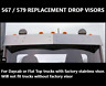 38135 Rdw Peterbilt Replacement Drop Visors Stainless Steel