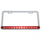 39744 United Pacific Chrome License Frame Red Led Light Bar Lens