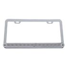 39746 United Pacific Chrome License Frame Red Led Light Bar Clear