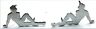 93110 Grand General Hat Pin Set Sitting Male Chrome Plated For