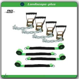 Ac2440284b All-carb 4 Pack High-viz 3300 Lbs Swl Labwork Lasso Car Tie Down Chain Anchors 2 Inch X96