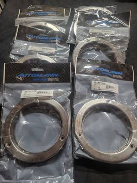 571.bz40ss Automann Lot Of 8 Stainless Steel 4 Inch Light Bezels