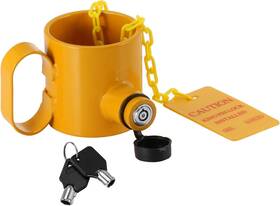 190905 Boyisen 5th Wheel King Pin Lock Solid Steel Anti Theft Fifth Yellow