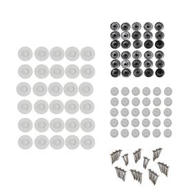 Ez-snap 810125490644 No-drill Fasteners Kit - For Exterior Gray Black