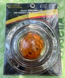 81910 Grand General Classic Watermelon Led. Stainless Mount Bezel. Amber/amber