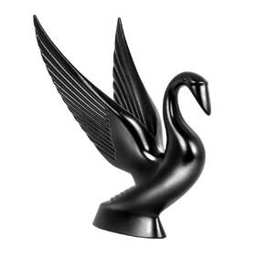 Gga-48009 Grand General Gga 48009 Matte Black Powder Coated Swan Hood Ornament