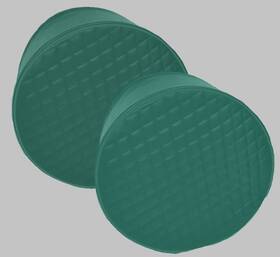 Ftec-24.5-9-marine Grilleadz 24.5 Inch Aqua/teal/marine Fuel Tank End Covers For Tanks That Are Diameter