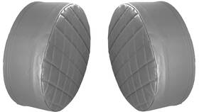 Ftec-26-12-ltgry Grilleadz 26 Inch Light Grey Fuel Tank End Covers With 12 Skirt For Tanks That Are Diameter
