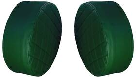 Grilleadz Ftec-26-3-fgrn 26 Inch Hunter Green Tank End Covers For Tanks That Are Diameter With 3 Skirt