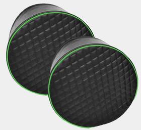 Ftec-26-9-blk-limedbo Grilleadz 26 Inch Black With Lime Dbo Fuel Tank End Covers For Tanks That Are Diameter