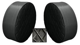 Ftec-26-9-bwine Grilleadz 26 Inch Black Carbon Fiber Fuel Tank End Covers For Tanks That Are Diameter