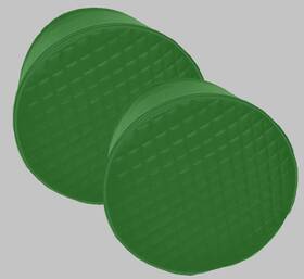 Ftec-26-9-jd Grilleadz 26 Inch John Deere Green Fuel Tank End Covers With 9 Skirt For Diameter Tanks