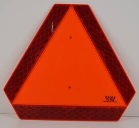 71152 Grote Hazard Caution Triangle Placard Safety Reflector Sate-lite No. 14
