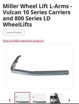 Miller 8700190 Milller Rollback Wheel Lift L Arm Scoops. Both Scoops
