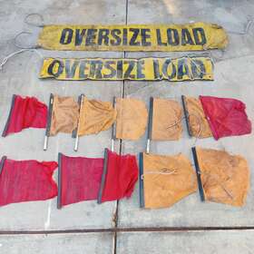 F10151 Oversize Warning Products Large Load Flags And Banners Kit 4 Spring Loaded Quick Release Stems
