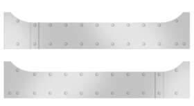 10702005 Panelite Nos Stainless Steel Door Scuff Panels With Dimples For Peterbilt 379 Pair