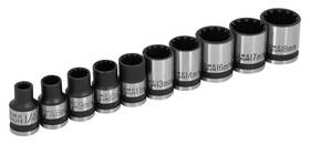 W38194 Performance Tool 3 8 Drive Universal Spline Socket Set 10 Piece