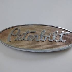 Peterbilt 10320aa Vintage Hood Emblem Silver 8 Inch X3.5 11 Oz. Lot B
