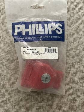 12-700fj Phillips Gladhand Lock Trailer Theft Deterrent With Keys Red Polyethlene