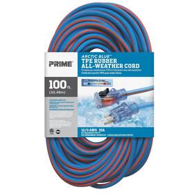 Lt530835 Prime Extension Cord 100ft All-weather 12/3 Lighted Ends Flexible Cold