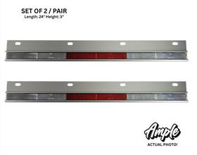 Roadmaster 889626376139 24 Inch Trailer Reflective Conspicuity Strip Red White Dot C2 Aluminum Truck Flatbed