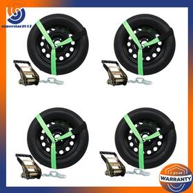 Switch-supplier Ss633840hr Universal Lasso Car Tie Down Chain Anchors 2x96 In 4pack Green 3300 Lbs