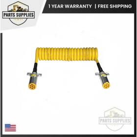 7atg522ew Tectran Trailer Power Cable 15 Ft. 7 Way Powercoil Auxiliary