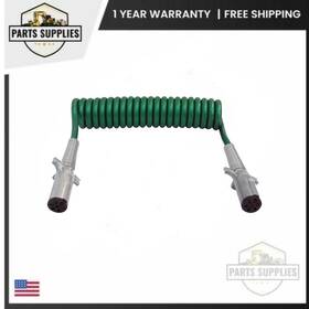 7atg522mg Tectran Powercoil Abs Green 15ft With Die-cast Plug For Trailer
