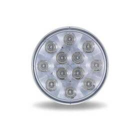 Tled-412cr Trux Stop Turn And Tail Light 4 Inch Round Led Clear Lens Red Diodes