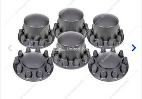 10354 United Pacific Matte Black Dome Axle Cover Kit 33mm Standard Thread On