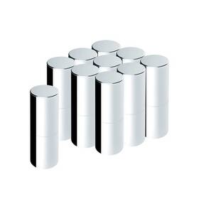 United Pacific 10370 Tall Cylinder Wheel Lug Nut Cover Plastic Chrome33 Mm X 6