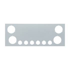 United Pacific 21434 Stainless Steel Rear Center Tail Light Panel With Four 4 Inch A