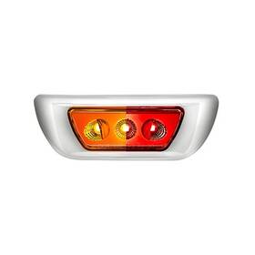 36145 United Pacific Marker Light Double Fury 3 Led Amber And Red Clear