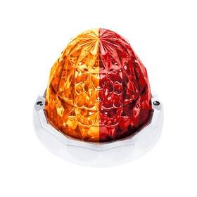 United Pacific 36182 Marker Light Double Fury Crystal Watermelon Glass 19 Amber