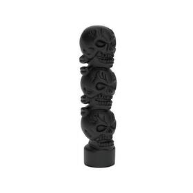 70538b United Pacific 3 Skull Gearshift Knob Matte Black 1/2 Inch 13 Thread On