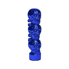 70539b United Pacific 3 Skull Gearshift Knob Indigo Blue 1/2 Inch 13 Thread On