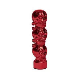 70543b United Pacific 3 Skull Gearshift Knob Candy Red 1/2 Inch 13 Thread On