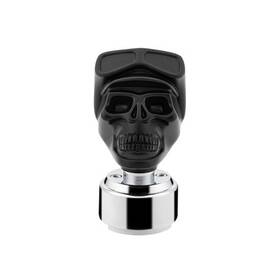 71120 United Pacific 2 Skull Biker Gearshift Knob Black Thread On With Adapter