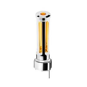 United Pacific 71135 Gear Shift Knob Sonoma Style Amber Chrome Finish Thread