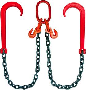 Vulcan 702302616339 G80 Alloy Towing Chain Bridle 3/8 Inch X 48 With 15 J-hook 12000lb Safe