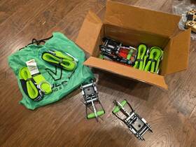Th011-k4-s-hv Vulcan Lasso Car Tie Down - Snap Hooks 2 Inch X 96 4 Pack High-viz 3300 Lbs Swl