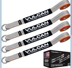 Th050-k4-ss Vulcan Exotic Car Rim Tie Down Set - 2 Inch X 144 4 Straps Silver Series 3300 Lbs Swl