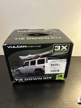 Th055-k4-hv Vulcan Car Tie Down Kit 4 Pack - High-viz 1600lbs
