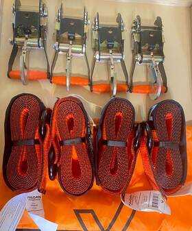 Tk1-th050-ps Vulcan Wheel Tie Down Kit Snap Hook Ratchets 4 Pack - Proseries 3300 Lbs Swl