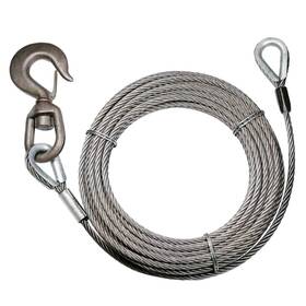 Wr10zz-50s-e Vulcan Extension Winch Cable Swivel Hook And Eye Fiber Core 3/8 Inch X50ft 12000 Lbs Mbs