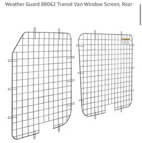 Weather Guard 88062 Rear Door Window Screens Ford Transit Mid High Roof Pair