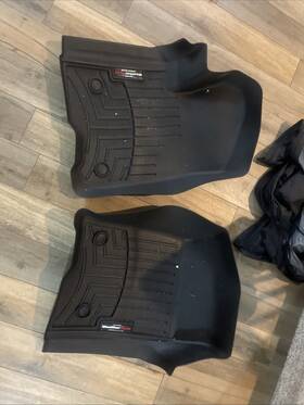 02901 Weathertech 2019-2024 Gmc Sierra Or Chevrolet Silverado Front Only Mats. Weather Tech