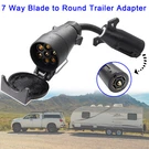 7 Pin Round Way Blade Adaptor Type For Most Trailers Rv Universal. Fixed Price $11.05.