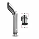 Trux TSK65-BO60 6IN.-5IN. Reduced Dia. Bullhorn Top Truck Exhaust STACK-60IN.L. Fixed Price $466.83.